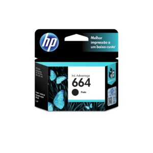 Cartucho de Tinta HP 664 F6V29AB Preto Original