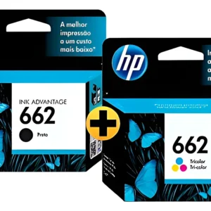 Kit Cartucho Hp 662 Preto + 662 Colorido