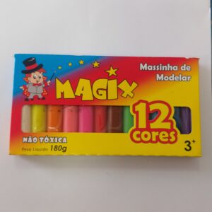 Massinha de modelar 12 cores