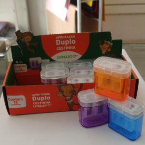 Apontador escolar duplo