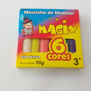 Massinha de modelar 6 cores