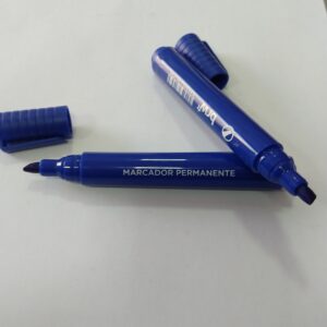 Marcador permanente azul