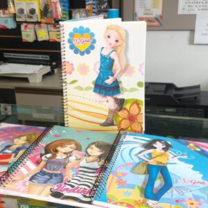 Caderno capa dura Lindinhas 96 folhas