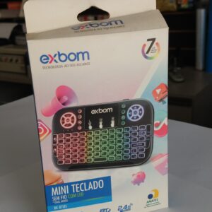 Mini teclado sem fio com led dual modo bk-btl8s